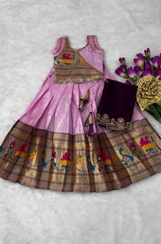 PAITHANI KIDS LEHENGA CHOLI simmer Mumbai kids fashion trends